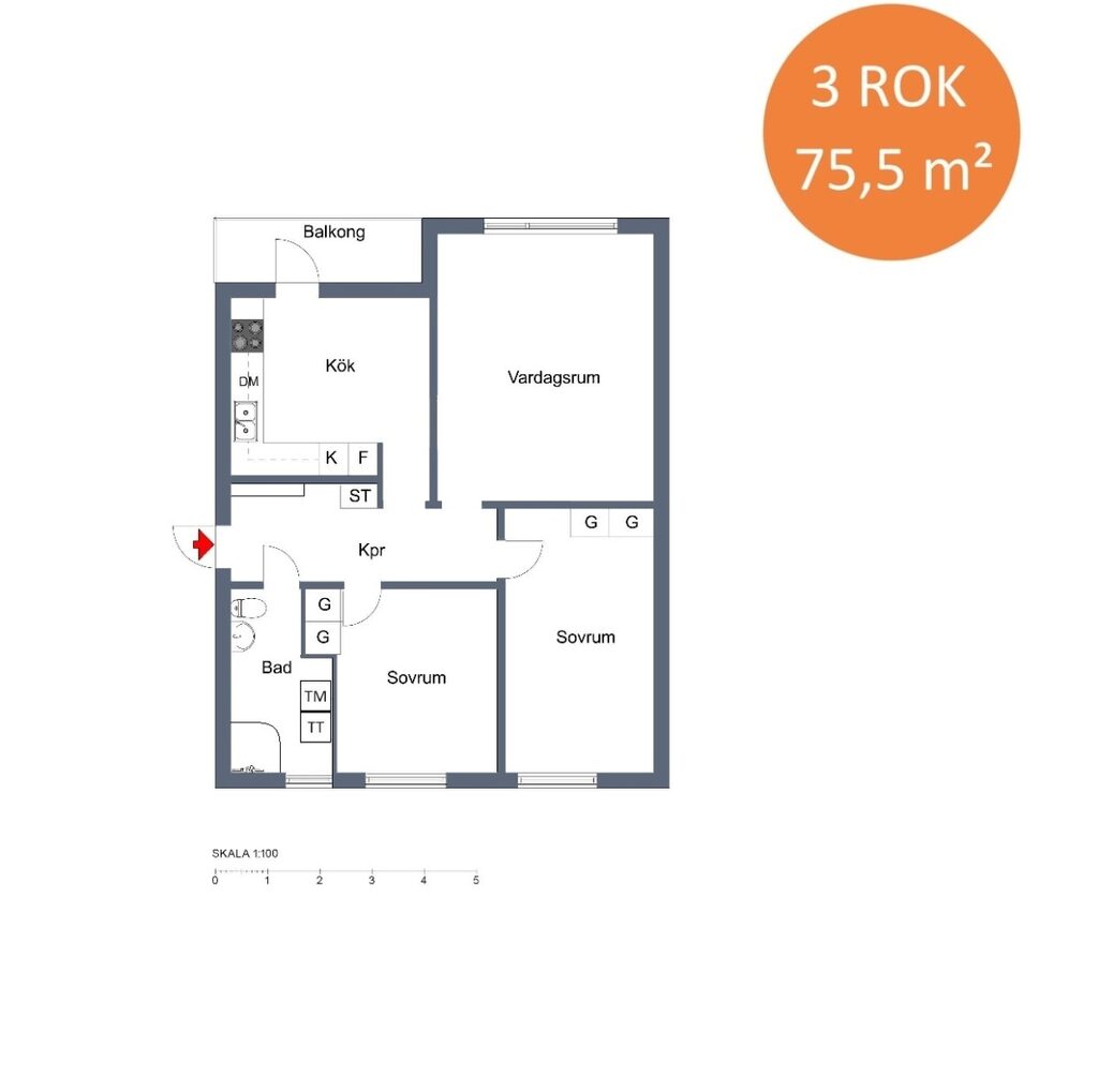 Lägenhetsbyte - Marklandsgatan 71