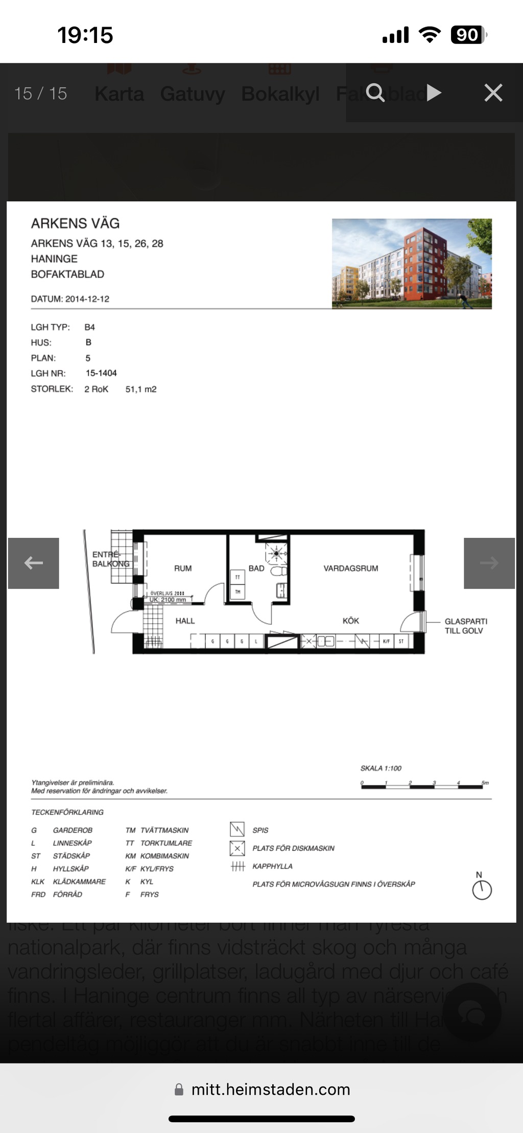 Lägenhetsbyte - Arkens Väg 28