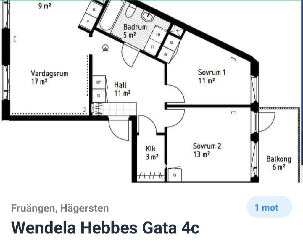 Lägenhetsbyte - Wendela Hebbes Gata 4
