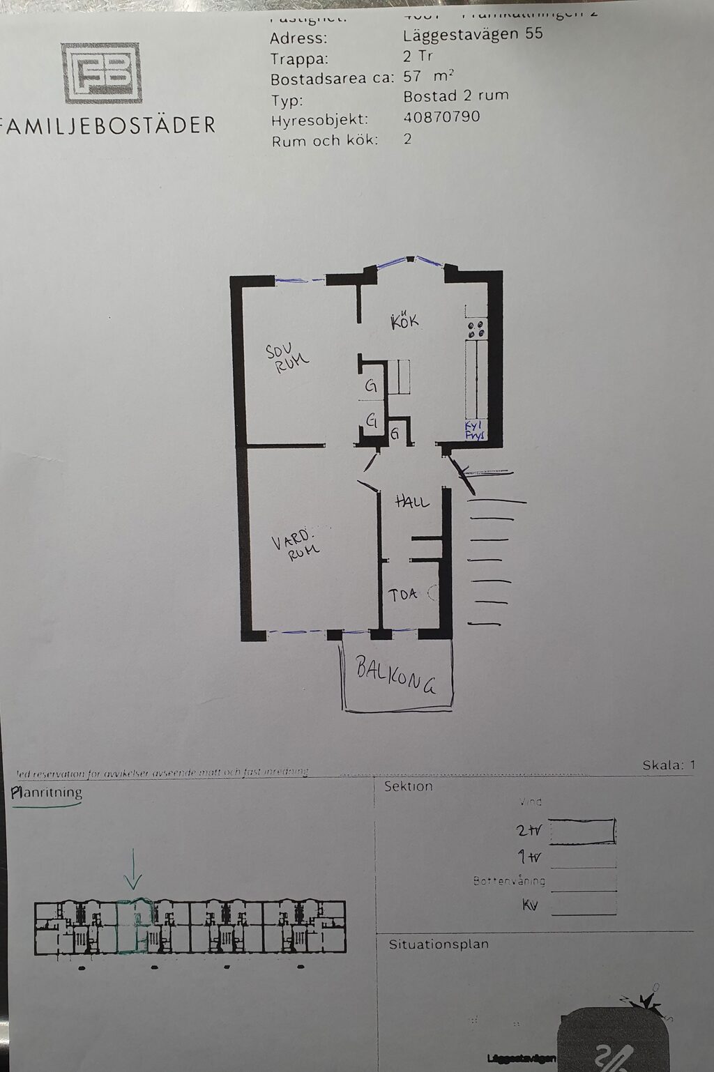 Lägenhetsbyte - Läggestavägen 55
