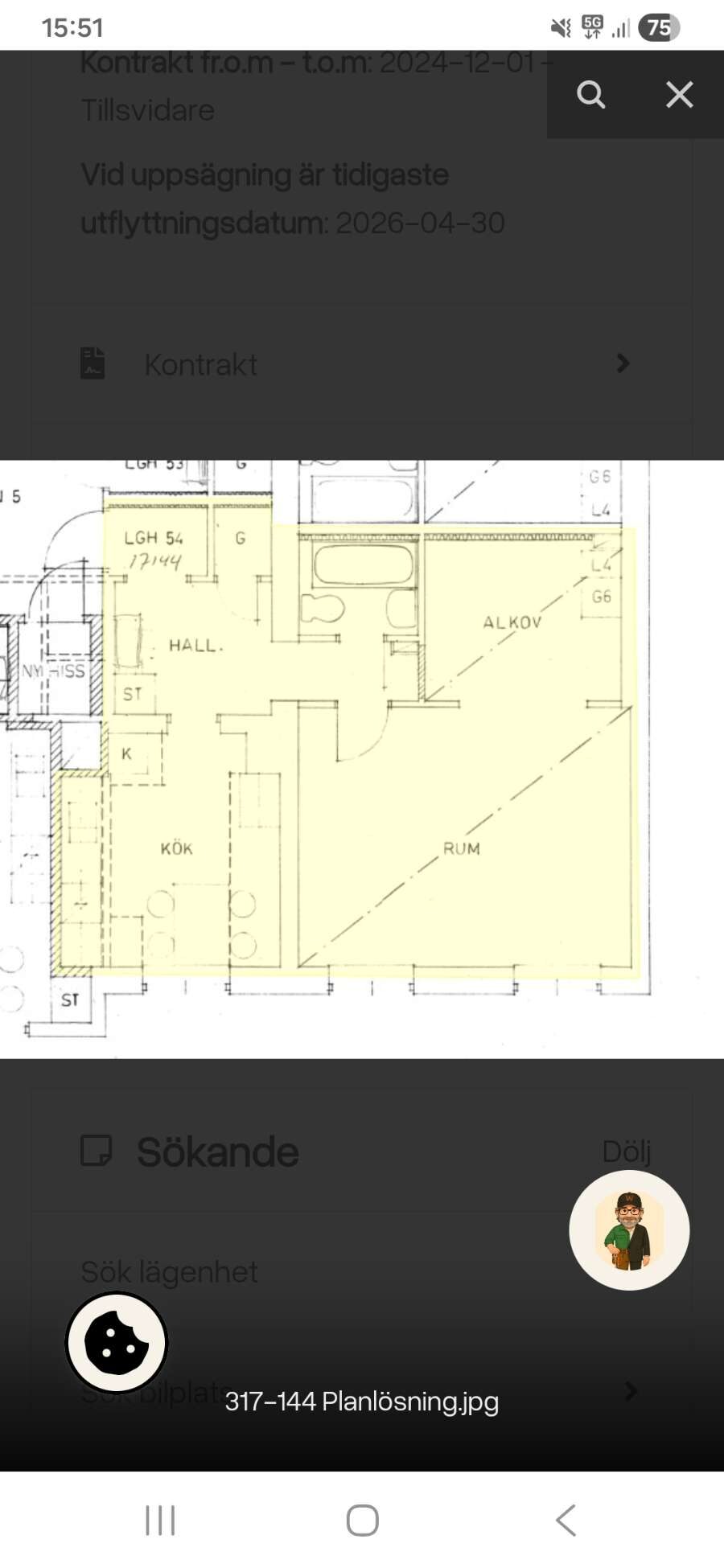 Lägenhetsbyte - Bergsgatan 10