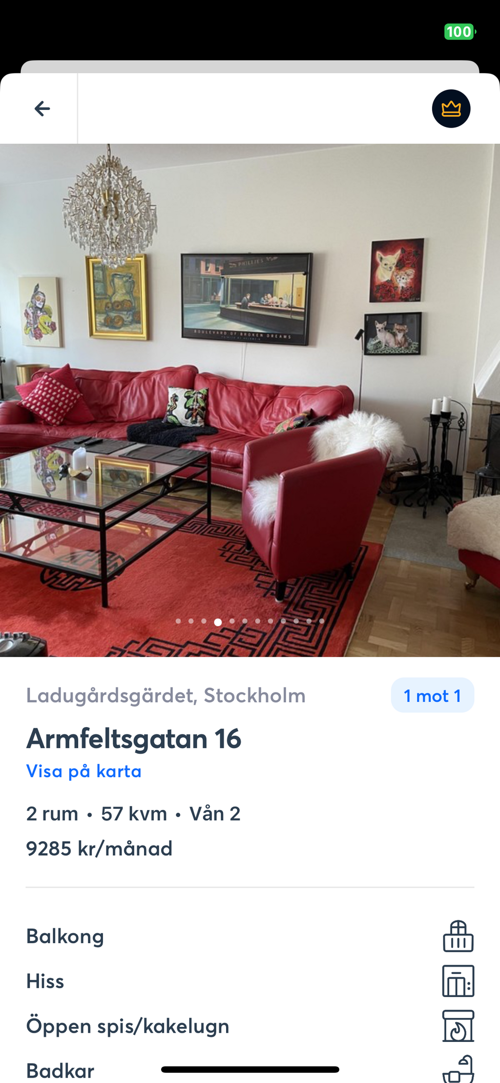 Lägenhetsbyte - Armfeltsgatan 16