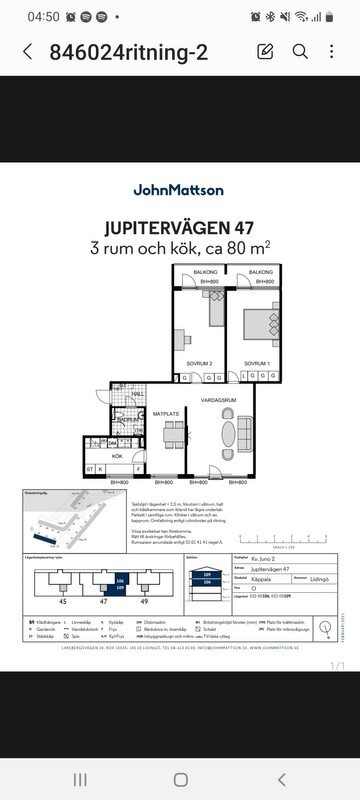 Lägenhetsbyte - Jupitervägen 47