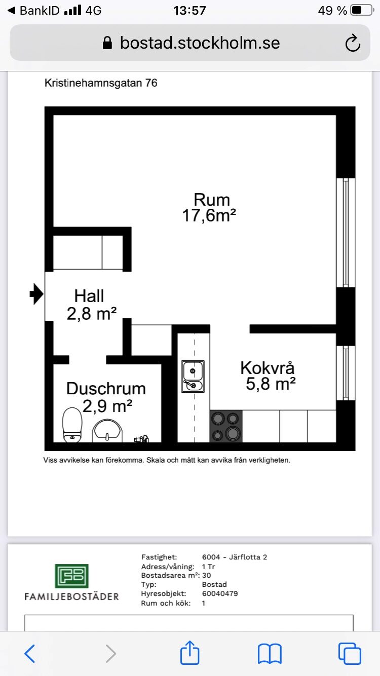 Lägenhetsbyte - Kristinehamnsgatan 76, 123 44 Farsta