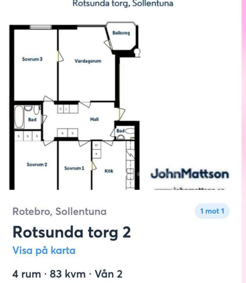 Lägenhetsbyte - Rotsunda torg