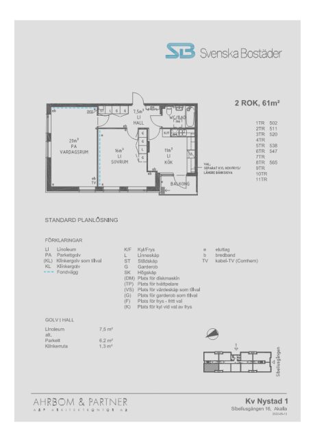 Lägenhetsbyte - Sibeliusgången 16