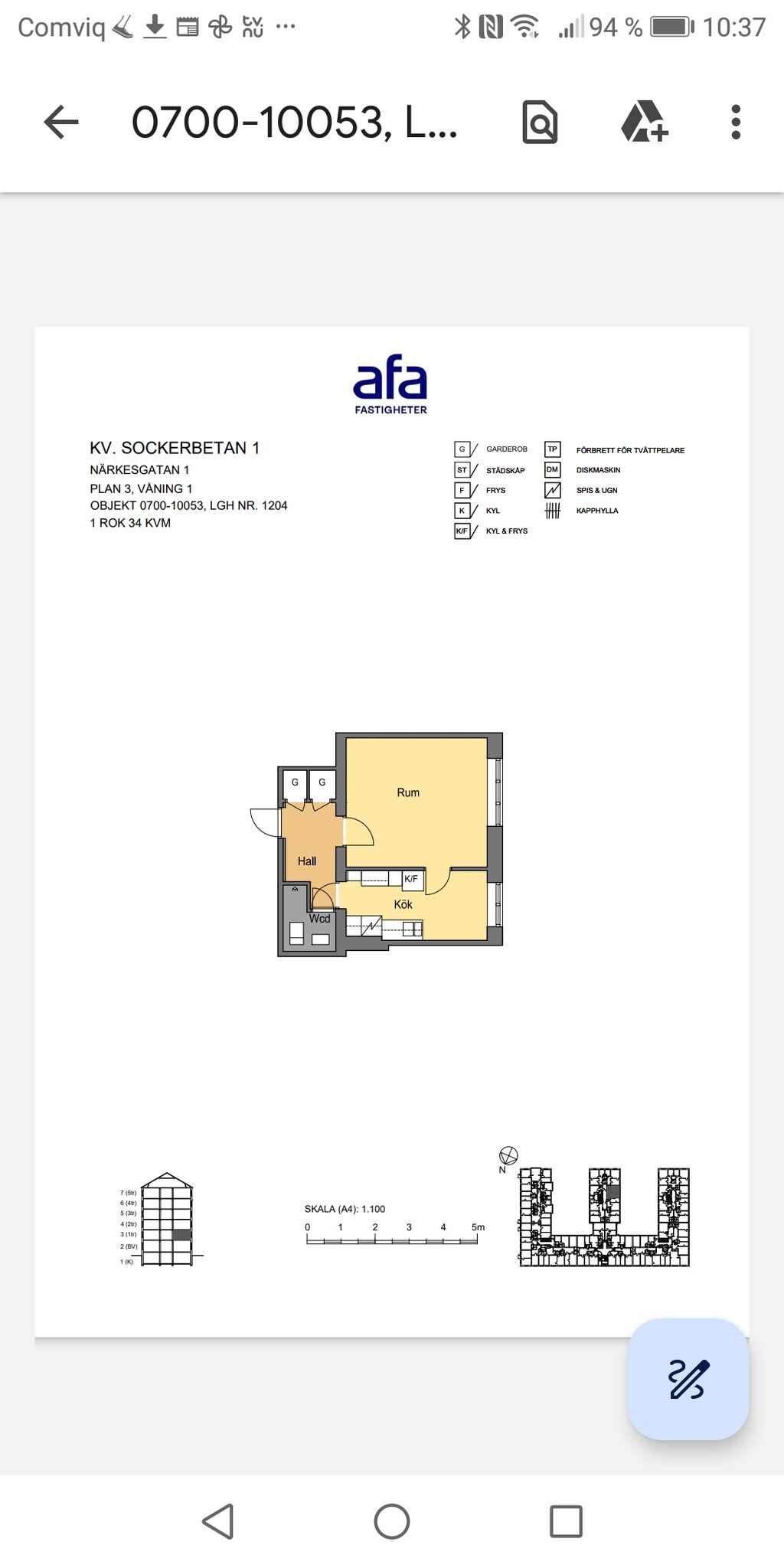 Lägenhetsbyte - Närkesgatan 1, 116 40 Stockholm